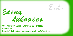 edina lukovics business card